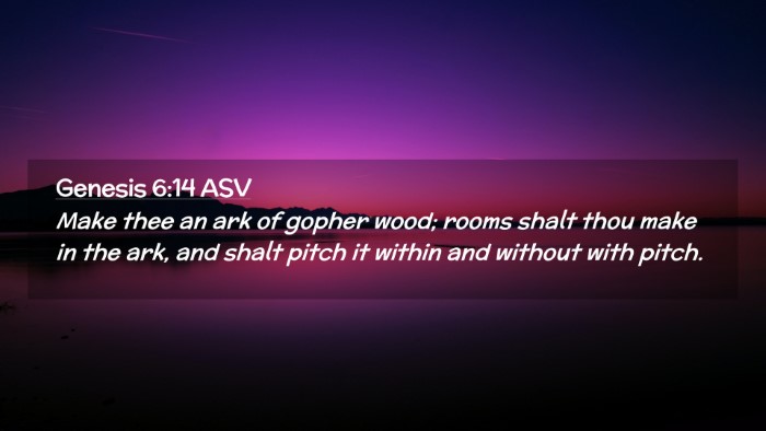 Picture 02 - Genesis 6:14 ASV Desktop Wallpaper - Make thee an ark of gopher wood; rooms shalt thou - Desktop Bible Verse Wallpaper