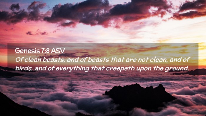 Picture 02 - Genesis 7:8 ASV Desktop Wallpaper - Of clean beasts, and of beasts that are not - Desktop Bible Verse Wallpaper
