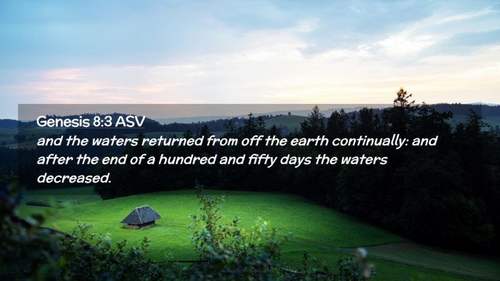 Picture 02 - Genesis 8:3 ASV Desktop Wallpaper - and the waters returned from off the earth - Desktop Bible Verse Wallpaper