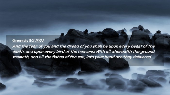 Picture 02 - Genesis 9:2 ASV Desktop Wallpaper - And the fear of you and the dread of you shall be - Desktop Bible Verse Wallpaper