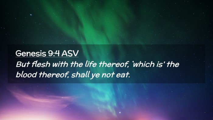 Picture 02 - Genesis 9:4 ASV Desktop Wallpaper - But flesh with the life thereof, `which is' the - Desktop Bible Verse Wallpaper