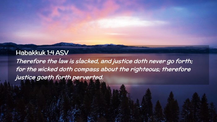 Picture 02 - Habakkuk 1:4 ASV Desktop Wallpaper - Therefore the law is slacked, and justice doth - Desktop Bible Verse Wallpaper