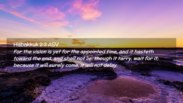 Picture 02 - Habakkuk 2:3 ASV Desktop Wallpaper - For the vision is yet for the appointed time, and - Desktop Bible Verse Wallpaper