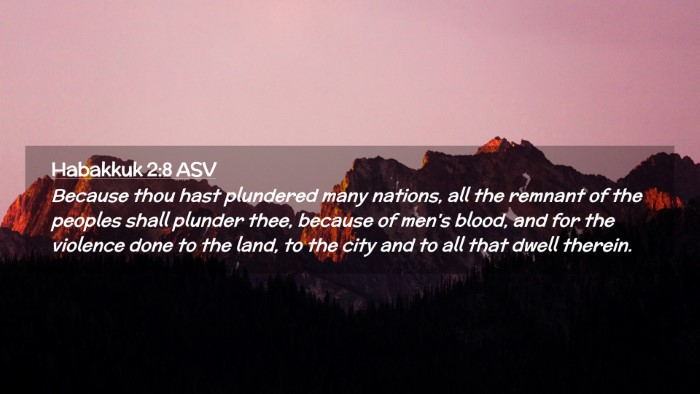 Picture 02 - Habakkuk 2:8 ASV Desktop Wallpaper - Because thou hast plundered many nations, all the - Desktop Bible Verse Wallpaper