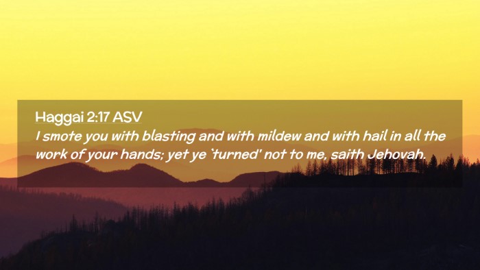 Picture 02 - Haggai 2:17 ASV Desktop Wallpaper - I smote you with blasting and with mildew and - Desktop Bible Verse Wallpaper