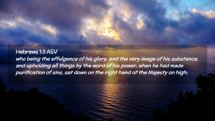 Picture 02 - Hebrews 1:3 ASV Desktop Wallpaper - who being the effulgence of his glory, and the - Desktop Bible Verse Wallpaper