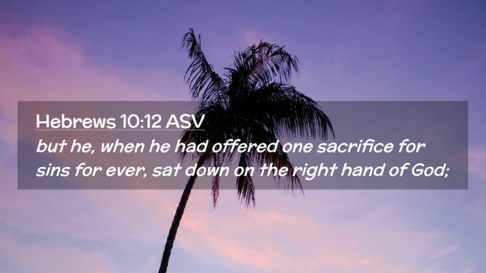 Picture 02 - Hebrews 10:12 ASV Desktop Wallpaper - but he, when he had offered one sacrifice for - Desktop Bible Verse Wallpaper