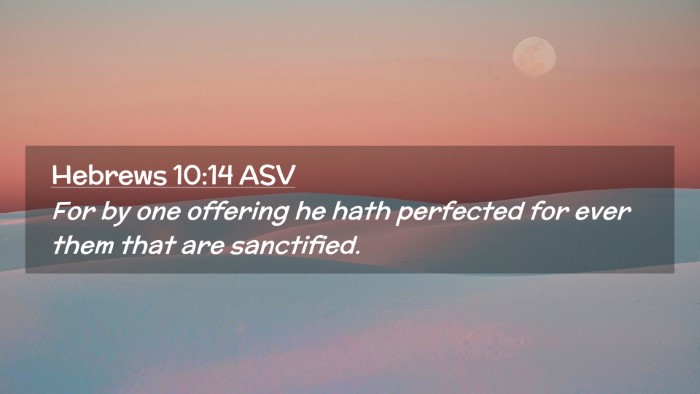 Picture 02 - Hebrews 10:14 ASV Desktop Wallpaper - For by one offering he hath perfected for ever - Desktop Bible Verse Wallpaper