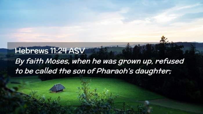 Picture 02 - Hebrews 11:24 ASV Desktop Wallpaper - By faith Moses, when he was grown up, refused to - Desktop Bible Verse Wallpaper