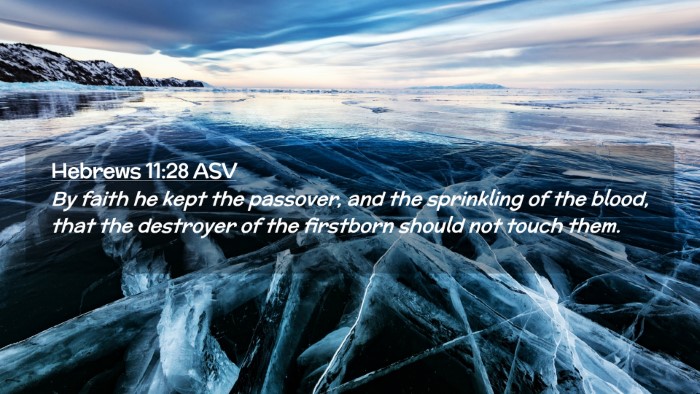 Picture 02 - Hebrews 11:28 ASV Desktop Wallpaper - By faith he kept the passover, and the sprinkling - Desktop Bible Verse Wallpaper
