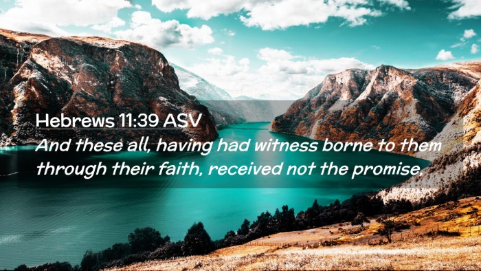 Picture 02 - Hebrews 11:39 ASV Desktop Wallpaper - And these all, having had witness borne to them - Desktop Bible Verse Wallpaper