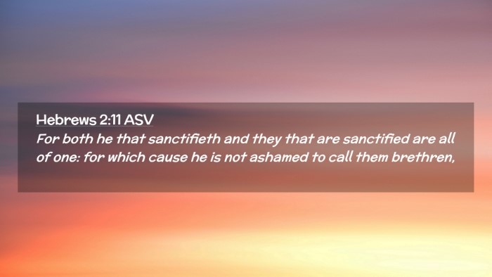 Picture 02 - Hebrews 2:11 ASV Desktop Wallpaper - For both he that sanctifieth and they that are - Desktop Bible Verse Wallpaper