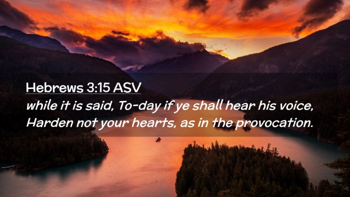 Picture 02 - Hebrews 3:15 ASV Desktop Wallpaper - while it is said, To-day if ye shall hear his - Desktop Bible Verse Wallpaper