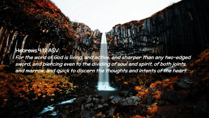 Picture 02 - Hebrews 4:12 ASV Desktop Wallpaper - For the word of God is living, and active, and - Desktop Bible Verse Wallpaper