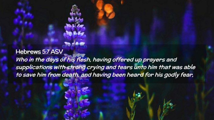 Picture 02 - Hebrews 5:7 ASV Desktop Wallpaper - Who in the days of his flesh, having offered up - Desktop Bible Verse Wallpaper