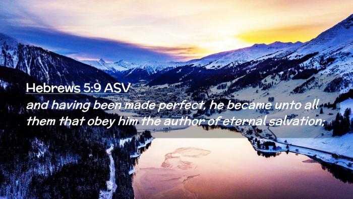 Picture 02 - Hebrews 5:9 ASV Desktop Wallpaper - and having been made perfect, he became unto all - Desktop Bible Verse Wallpaper