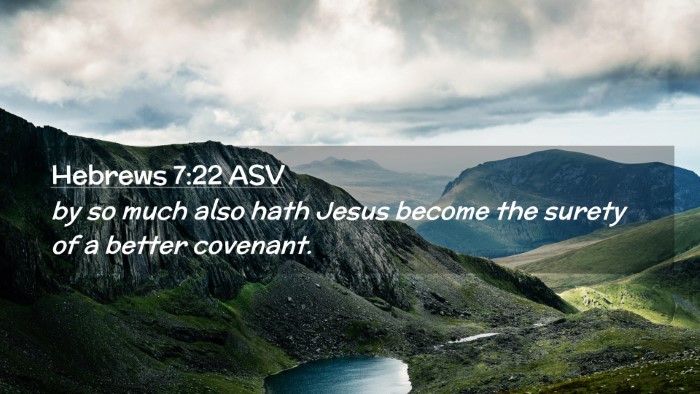 Picture 02 - Hebrews 7:22 ASV Desktop Wallpaper - by so much also hath Jesus become the surety of a - Desktop Bible Verse Wallpaper