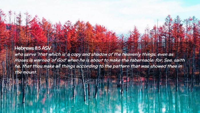 Picture 02 - Hebrews 8:5 ASV Desktop Wallpaper - who serve `that which is' a copy and shadow of - Desktop Bible Verse Wallpaper