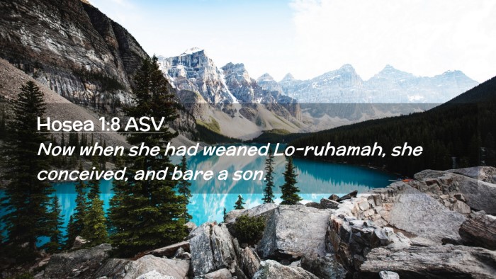 Picture 02 - Hosea 1:8 ASV Desktop Wallpaper - Now when she had weaned Lo-ruhamah, she - Desktop Bible Verse Wallpaper