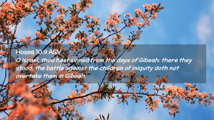 Picture 02 - Hosea 10:9 ASV Desktop Wallpaper - O Israel, thou hast sinned from the days of - Desktop Bible Verse Wallpaper