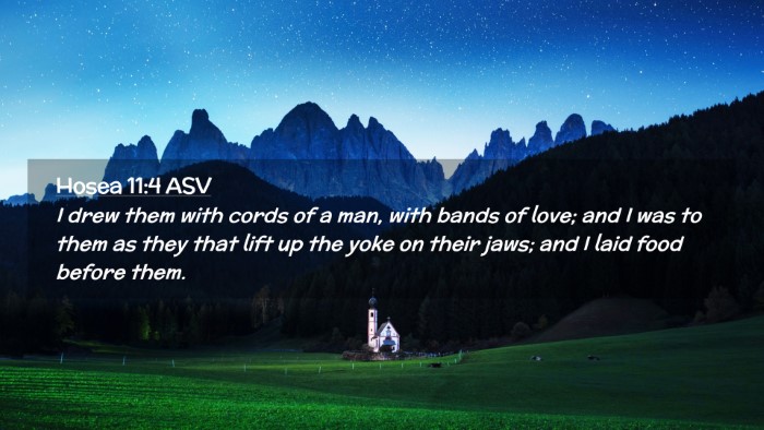 Picture 02 - Hosea 11:4 ASV Desktop Wallpaper - I drew them with cords of a man, with bands of - Desktop Bible Verse Wallpaper