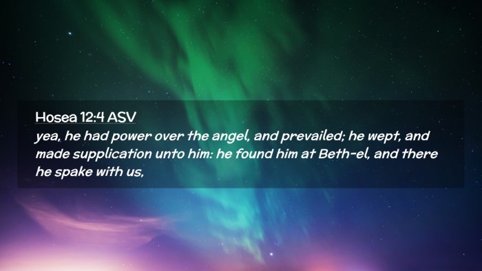 Picture 02 - Hosea 12:4 ASV Desktop Wallpaper - yea, he had power over the angel, and prevailed; - Desktop Bible Verse Wallpaper