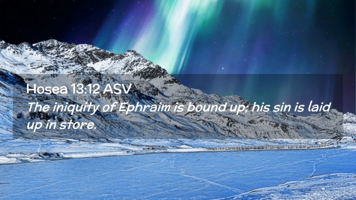 Picture 02 - Hosea 13:12 ASV Desktop Wallpaper - The iniquity of Ephraim is bound up; his sin is - Desktop Bible Verse Wallpaper
