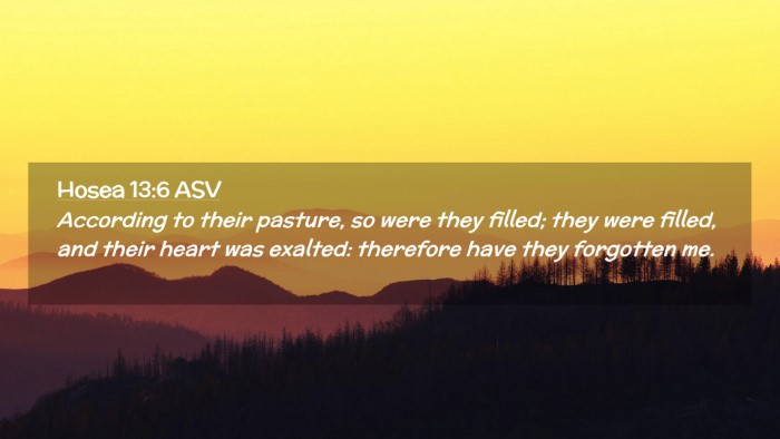Picture 02 - Hosea 13:6 ASV Desktop Wallpaper - According to their pasture, so were they filled; - Desktop Bible Verse Wallpaper