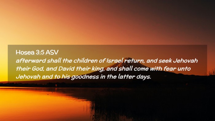 Picture 02 - Hosea 3:5 ASV Desktop Wallpaper - afterward shall the children of Israel return, - Desktop Bible Verse Wallpaper