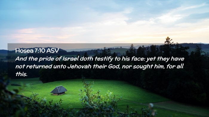 Picture 02 - Hosea 7:10 ASV Desktop Wallpaper - And the pride of Israel doth testify to his face: - Desktop Bible Verse Wallpaper