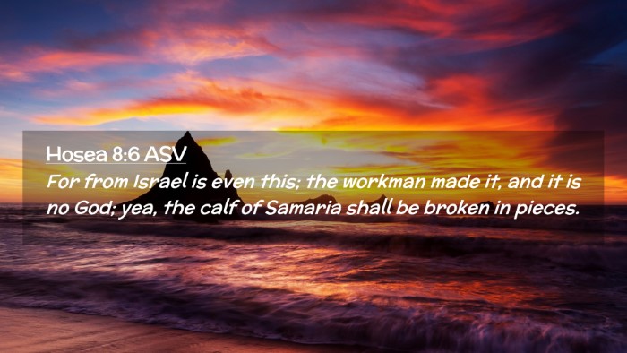 Picture 02 - Hosea 8:6 ASV Desktop Wallpaper - For from Israel is even this; the workman made - Desktop Bible Verse Wallpaper