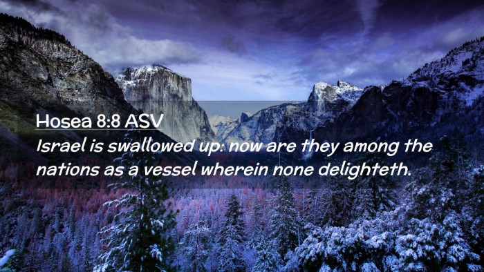 Picture 02 - Hosea 8:8 ASV Desktop Wallpaper - Israel is swallowed up: now are they among the - Desktop Bible Verse Wallpaper