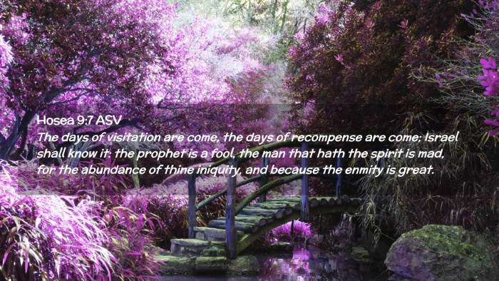 Picture 02 - Hosea 9:7 ASV Desktop Wallpaper - The days of visitation are come, the days of - Desktop Bible Verse Wallpaper