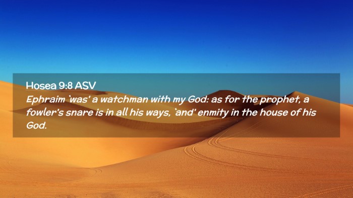 Picture 02 - Hosea 9:8 ASV Desktop Wallpaper - Ephraim `was' a watchman with my God: as for the - Desktop Bible Verse Wallpaper