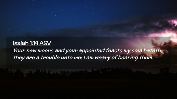 Picture 02 - Isaiah 1:14 ASV Desktop Wallpaper - Your new moons and your appointed feasts my soul - Desktop Bible Verse Wallpaper