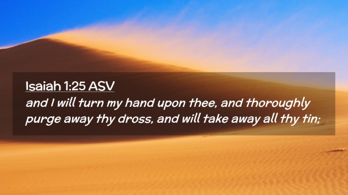 Picture 02 - Isaiah 1:25 ASV Desktop Wallpaper - and I will turn my hand upon thee, and thoroughly - Desktop Bible Verse Wallpaper