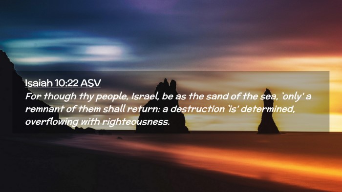 Picture 02 - Isaiah 10:22 ASV Desktop Wallpaper - For though thy people, Israel, be as the sand of - Desktop Bible Verse Wallpaper