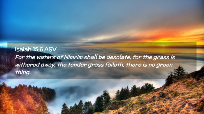 Picture 02 - Isaiah 15:6 ASV Desktop Wallpaper - For the waters of Nimrim shall be desolate; for - Desktop Bible Verse Wallpaper