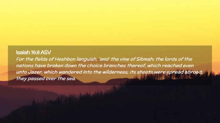 Picture 02 - Isaiah 16:8 ASV Desktop Wallpaper - For the fields of Heshbon languish, `and' the - Desktop Bible Verse Wallpaper