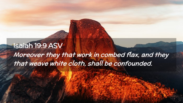 Picture 02 - Isaiah 19:9 ASV Desktop Wallpaper - Moreover they that work in combed flax, and they - Desktop Bible Verse Wallpaper