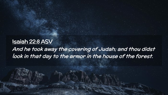 Picture 02 - Isaiah 22:8 ASV Desktop Wallpaper - And he took away the covering of Judah; and thou - Desktop Bible Verse Wallpaper