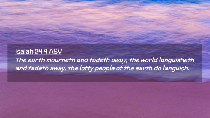 Picture 02 - Isaiah 24:4 ASV Desktop Wallpaper - The earth mourneth and fadeth away, the world - Desktop Bible Verse Wallpaper
