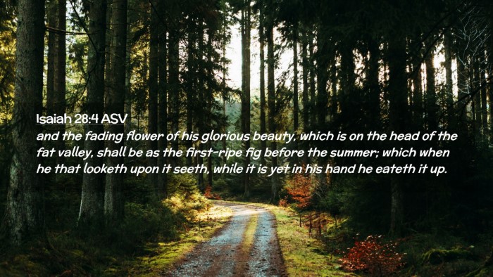 Picture 02 - Isaiah 28:4 ASV Desktop Wallpaper - and the fading flower of his glorious beauty, - Desktop Bible Verse Wallpaper