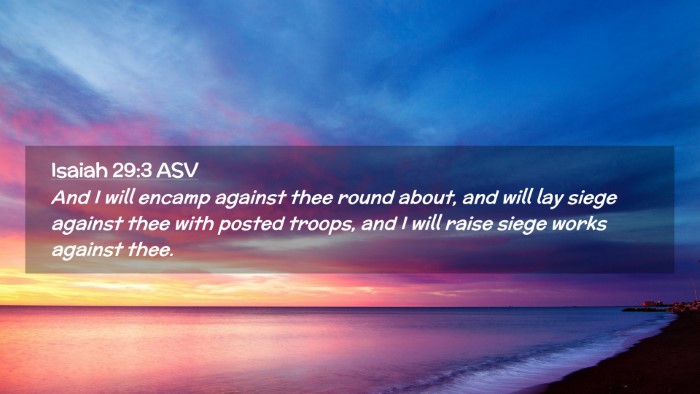 Picture 02 - Isaiah 29:3 ASV Desktop Wallpaper - And I will encamp against thee round about, and - Desktop Bible Verse Wallpaper