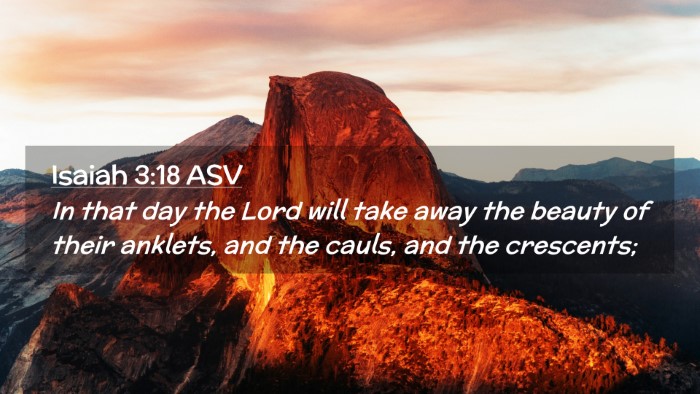 Picture 02 - Isaiah 3:18 ASV Desktop Wallpaper - In that day the Lord will take away the beauty of - Desktop Bible Verse Wallpaper