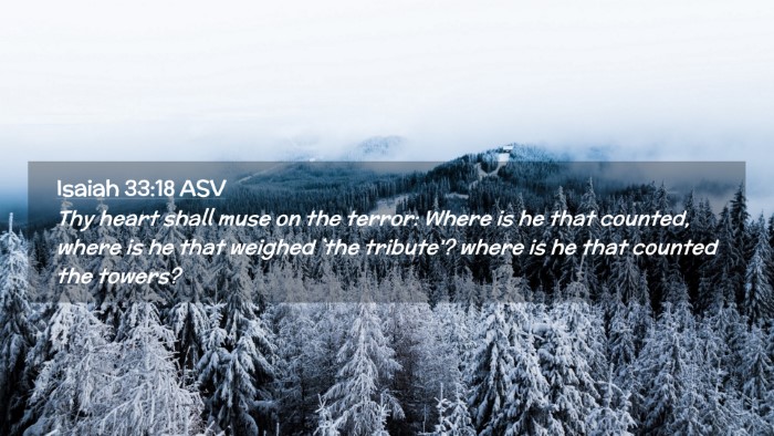 Picture 02 - Isaiah 33:18 ASV Desktop Wallpaper - Thy heart shall muse on the terror: Where is he - Desktop Bible Verse Wallpaper