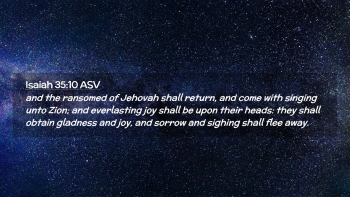Picture 02 - Isaiah 35:10 ASV Desktop Wallpaper - and the ransomed of Jehovah shall return, and - Desktop Bible Verse Wallpaper