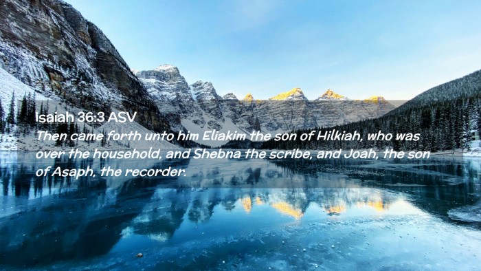 Picture 02 - Isaiah 36:3 ASV Desktop Wallpaper - Then came forth unto him Eliakim the son of - Desktop Bible Verse Wallpaper