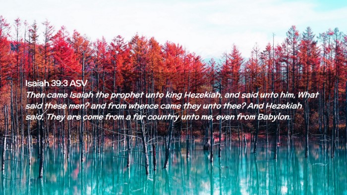 Picture 02 - Isaiah 39:3 ASV Desktop Wallpaper - Then came Isaiah the prophet unto king Hezekiah, - Desktop Bible Verse Wallpaper