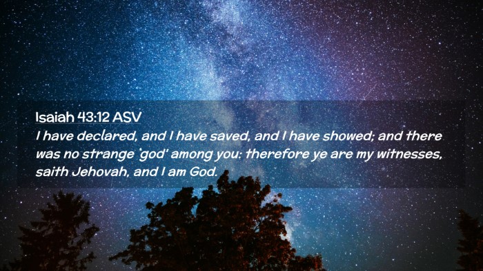 Picture 02 - Isaiah 43:12 ASV Desktop Wallpaper - I have declared, and I have saved, and I have - Desktop Bible Verse Wallpaper